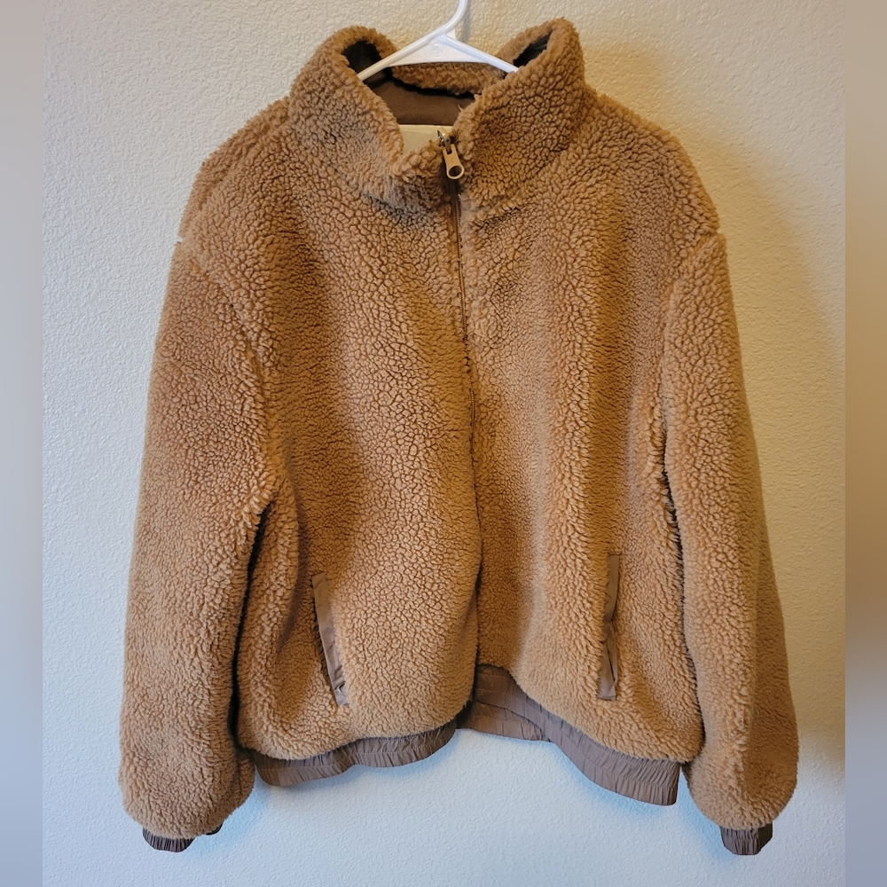 ZYIA Camel Sierra Fleece Reversible Jacket, XXXL